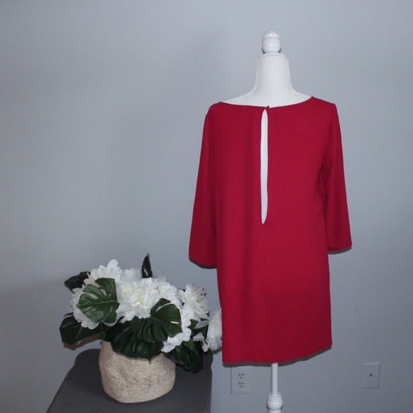 Nordstrom Leith Hot Pink Long Sleeve Cut Out Dress - Picture 3 of 4